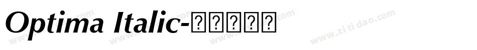 Optima Italic字体转换